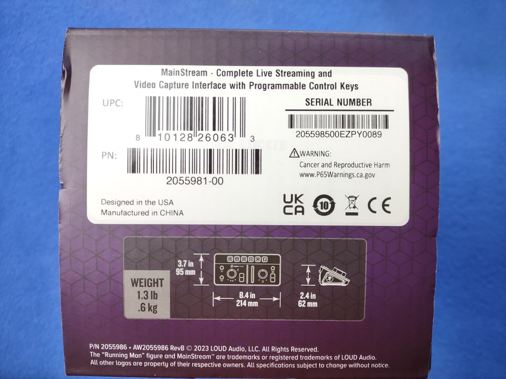 New Mackie MainStream Complete Live Streaming &Video Capture Recording Interface