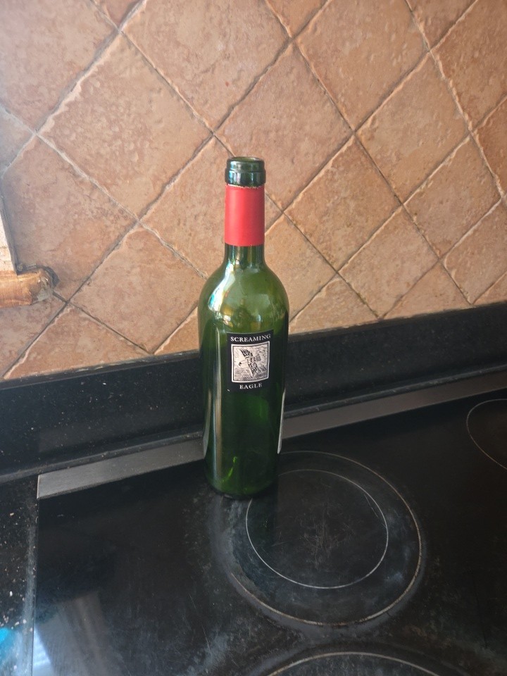 2002 Screaming Eagle Wine Empty Bottle with Cork.