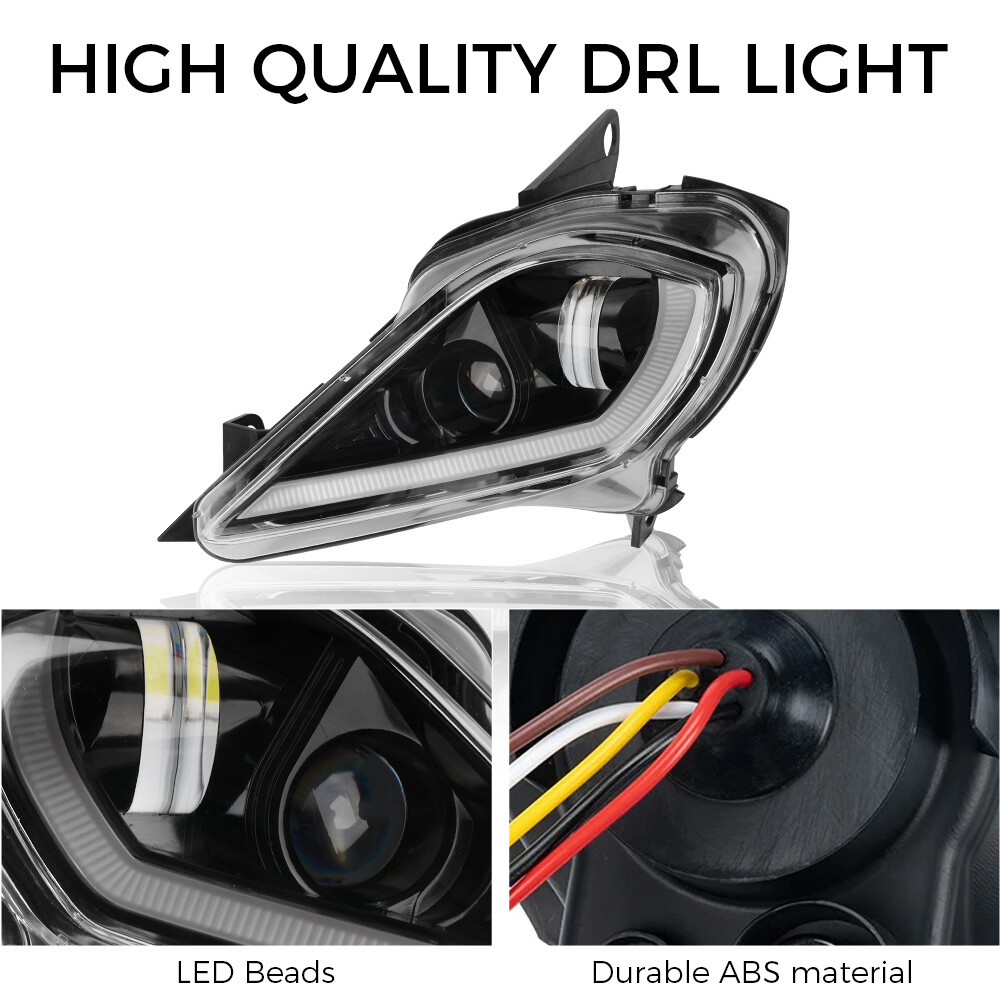 For 2006-2024 YAMAHA YFZ 450 RAPTOR 350 700 700R LED Headlights Set Head Lamps
