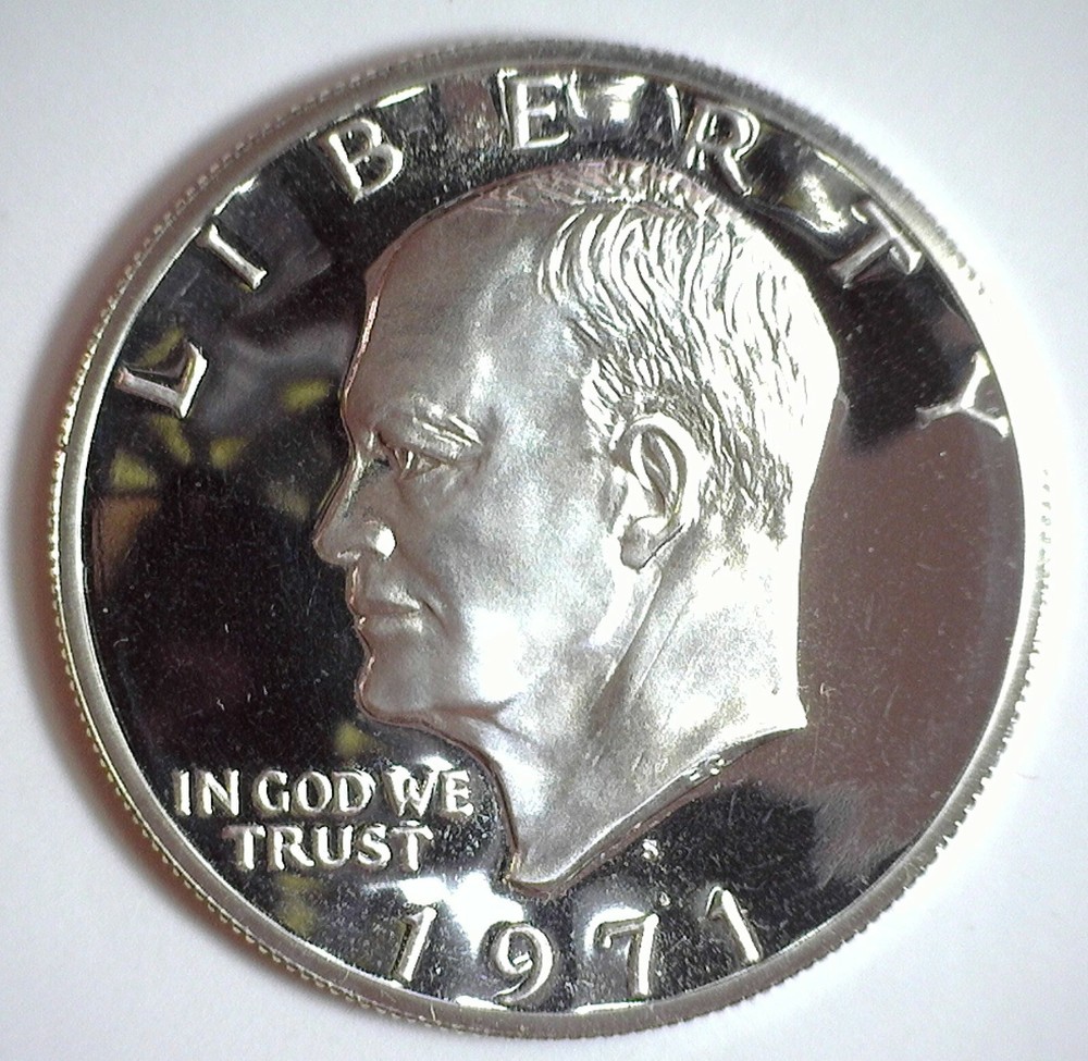 1971 S Eisenhower Dollar PROOF SILVER Ike $1 US Mint 40% Silver Coin