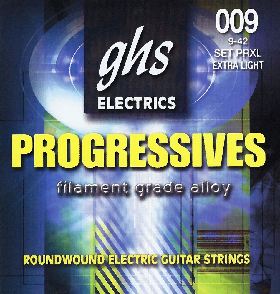GHS PRXL Progressives Electric Guitar Strings;  gauges 9-42