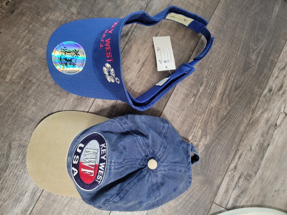 vintage KEY WEST FL HAT AND VISOR BUNDLE