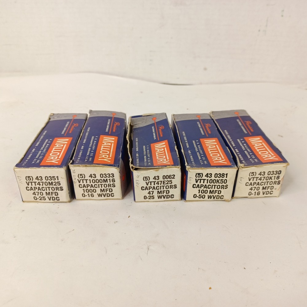 Lot 21 Vintage NOS Mallory Capacitors
