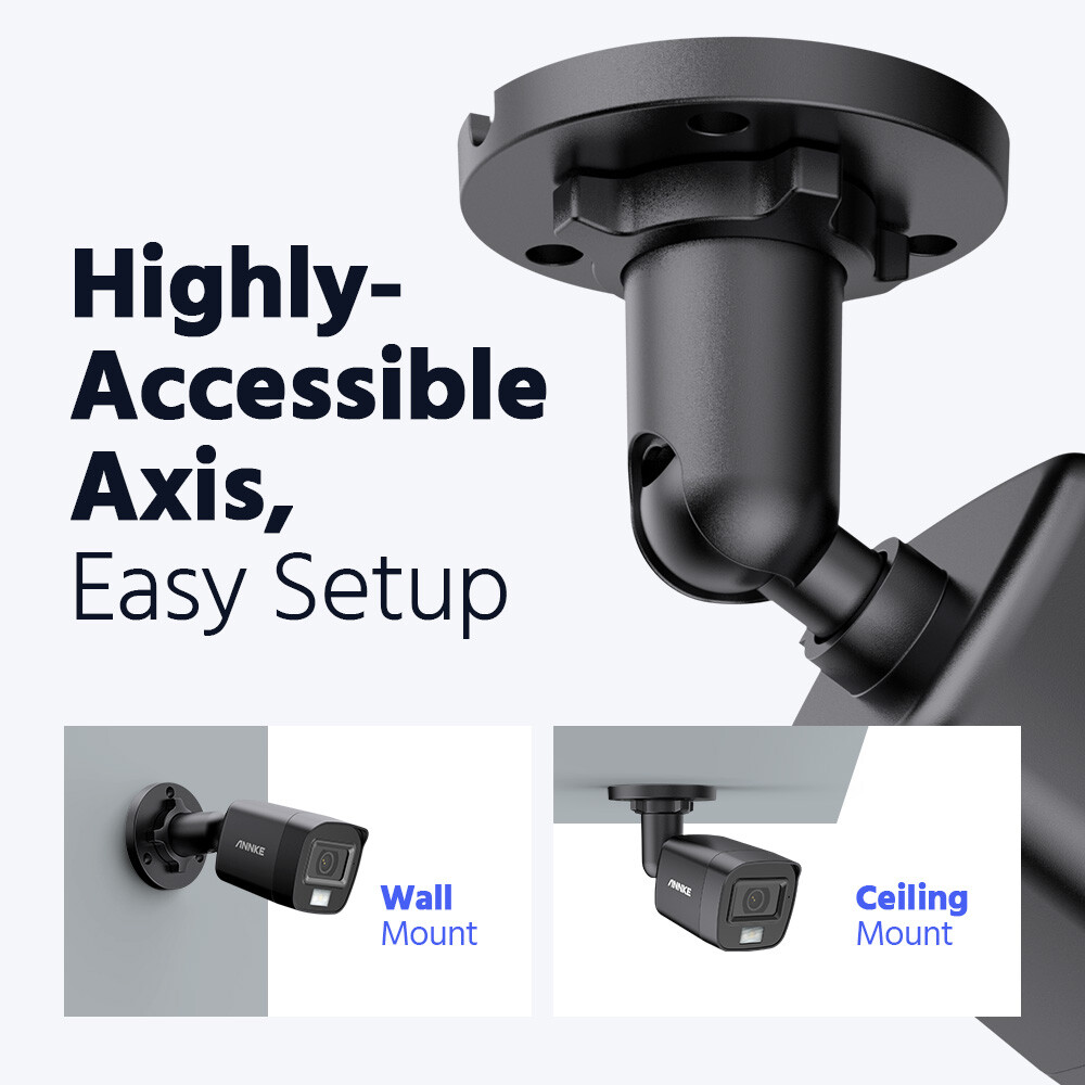 ANNKE 5MP Audio CCTV Security Camera Outdoor Color Night Vision Human Detection