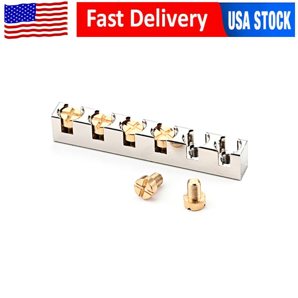 Height Adjustable Brass Guitar String Nut Compatible For LP SG Style 6 String