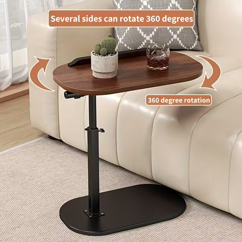 Adjustable Rolling Laptop Desk Table Mobile Foldable Computer Stand for Bed Sofa