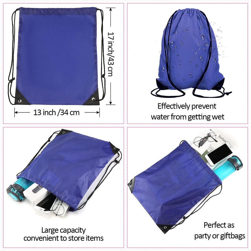 Shappy 80 Pack Drawstring Backpack approx. 13.39 x 16.93 inches, Multicolor