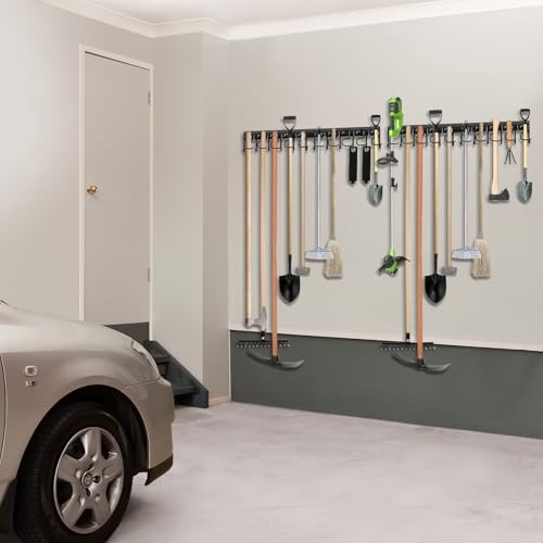 Metal Garage Tool Organizer Wall Mount Garden Tool Organizer With 4 Pack