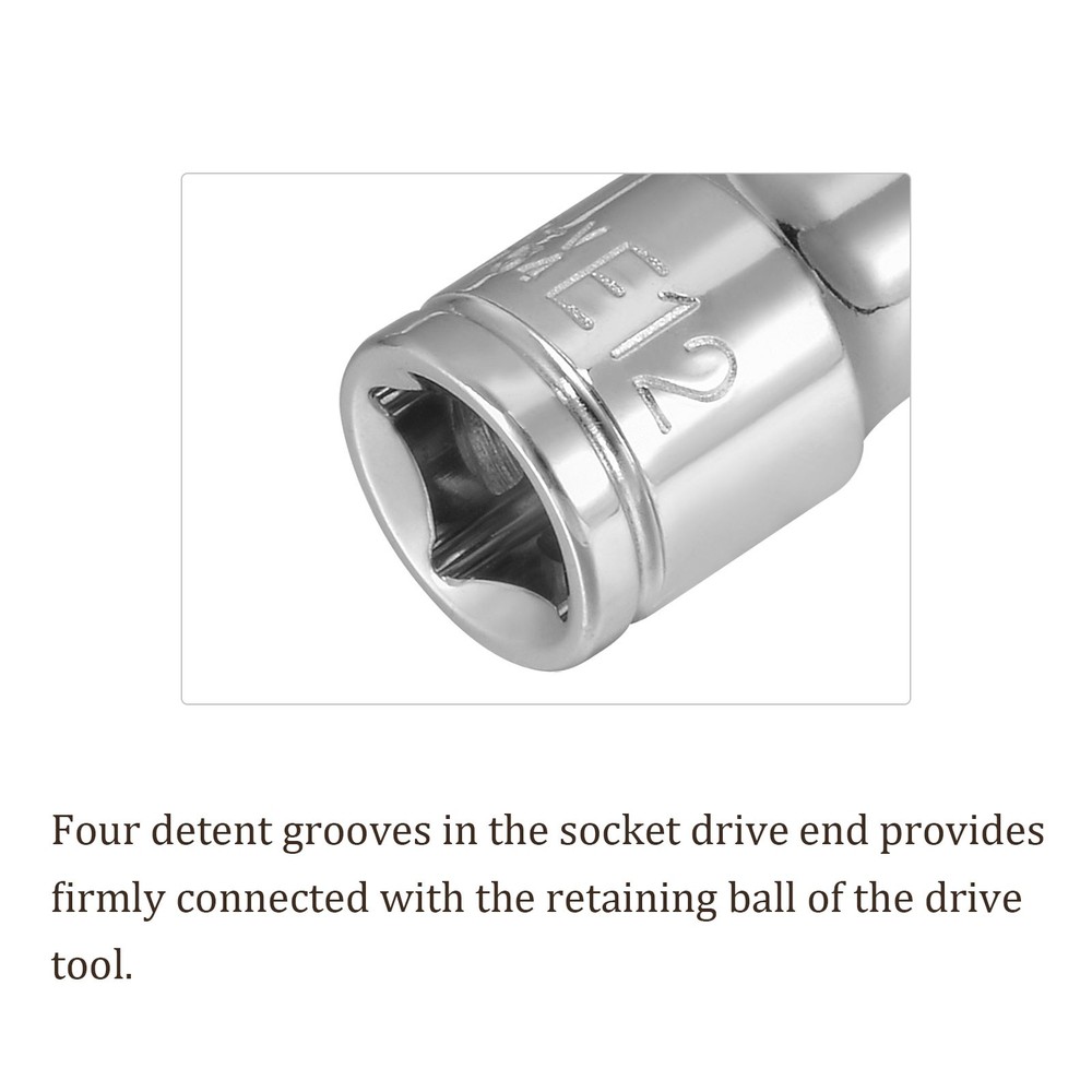 2pcs External Torx Shallow Socket 3/8 Inch x E12 Square Drive CR-V Steel