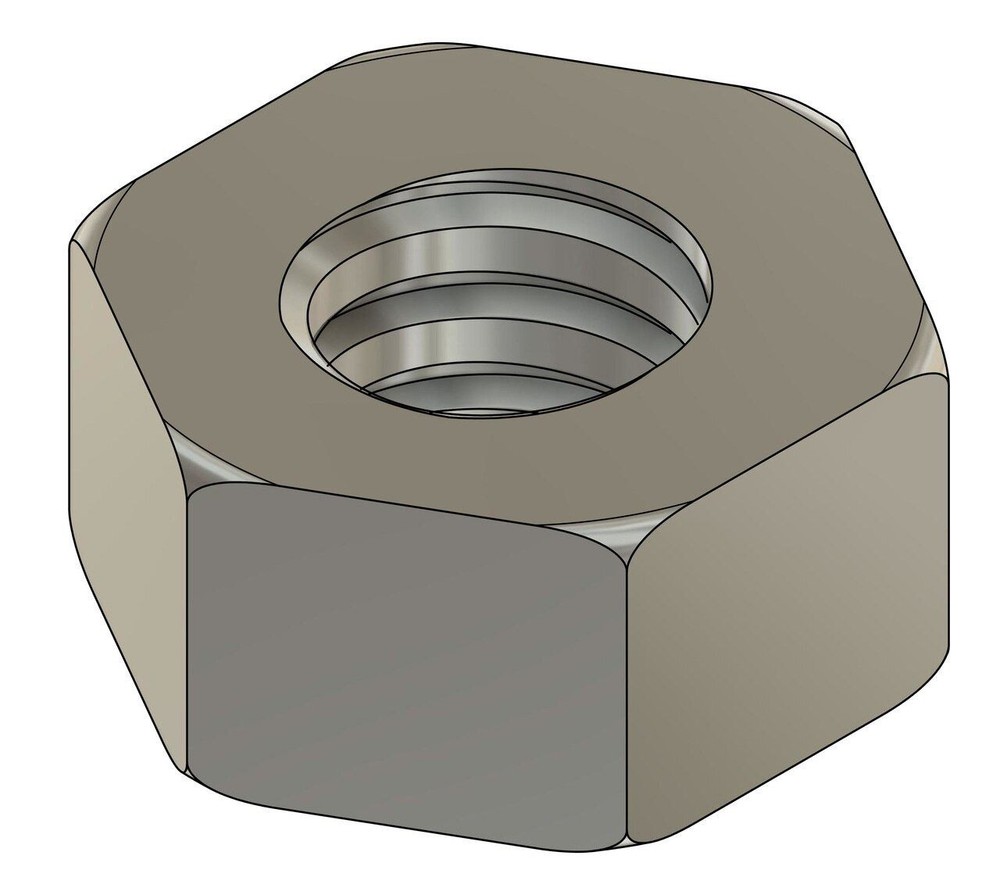 00-90 Hex Nut 2mm ACF Brass 100 Count #10125