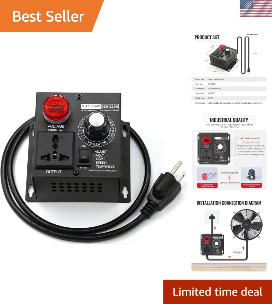 Bi-Directional Motor Speed Controller - 15A, Ideal for Experiments and DIY Tasks