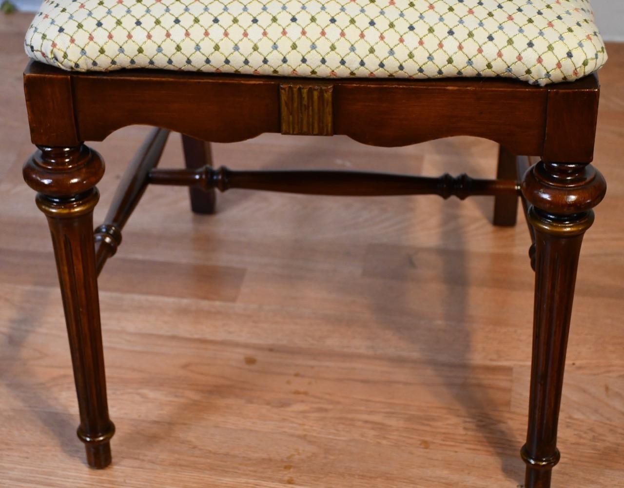 1920s SET of Antique French Satinwood Vanity Makeup table / Chair and Mirror