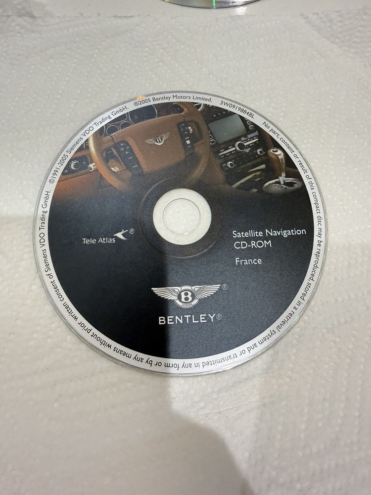 2005 Bentley Continental GT  7 Navigation Disc Set