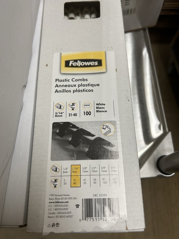 Fellowes & Office Depot Plastic Binding Combs Assorted Sizes LOT or per unit