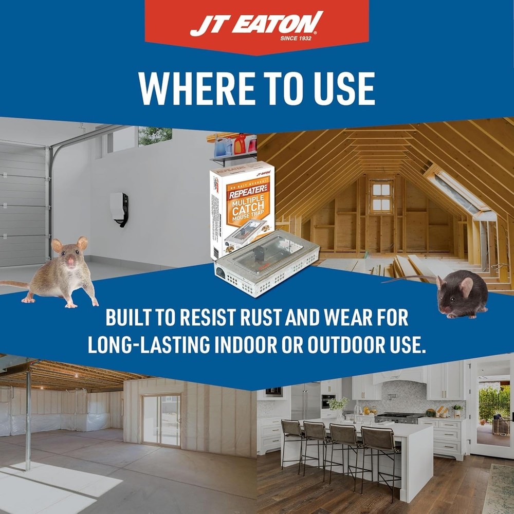 421CL Repeater Multiple Catch Mouse Trap with Clear Inspection Window