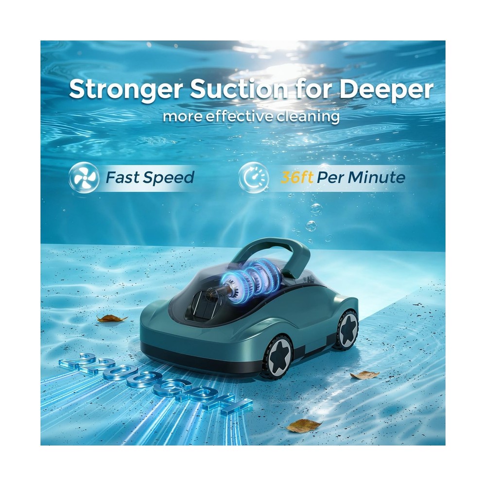 C5 Cordless Robotic Pool Cleaner with 180-Min Runtime, 2.7L Large Filter Bask...