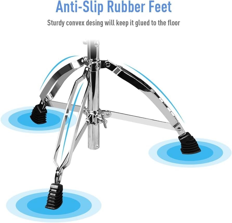 Compact Adjustable Drum Stool with Foldable Design - Perfect for Travel, Black