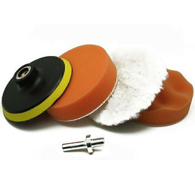 Sponge Buffing Pads w/ M10 Thread Drill Adapter for Car Buffer Polisher Sanding