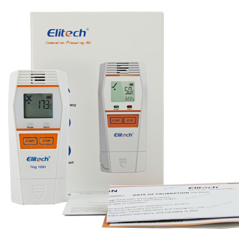 Elitech Tlog 100H Temperature Humidity Data Logger Reusable Temperature Recorder