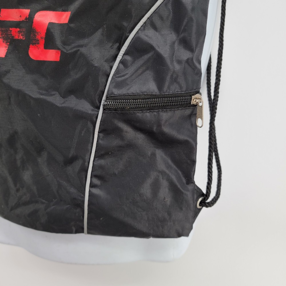 UFC Gym Black Red Logo Drawstring Backpack Bag