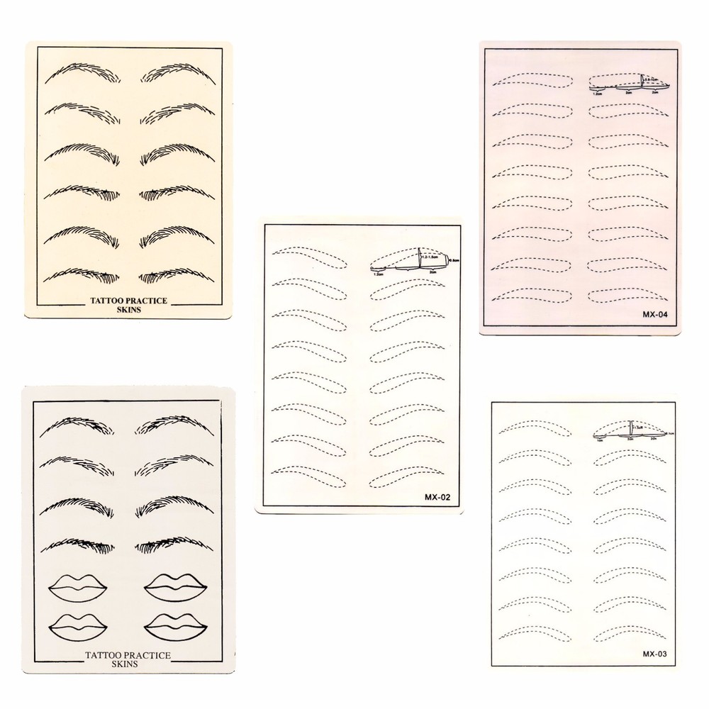 Permanent Makeup Practice Skin Microblading Eyebrow Lips Microblade Practicing