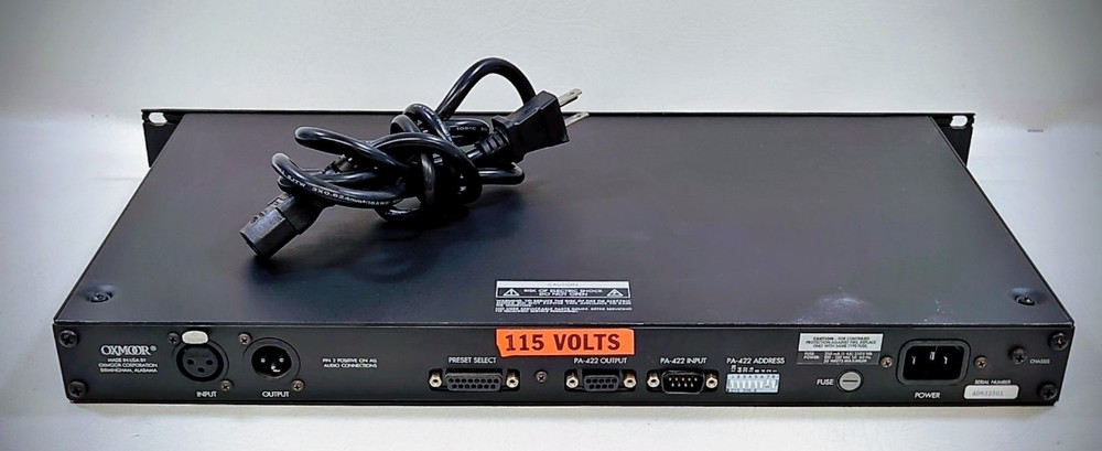 Oxmoor DEQ-1 High Resolution Programmable Equalizer w/Power Cord