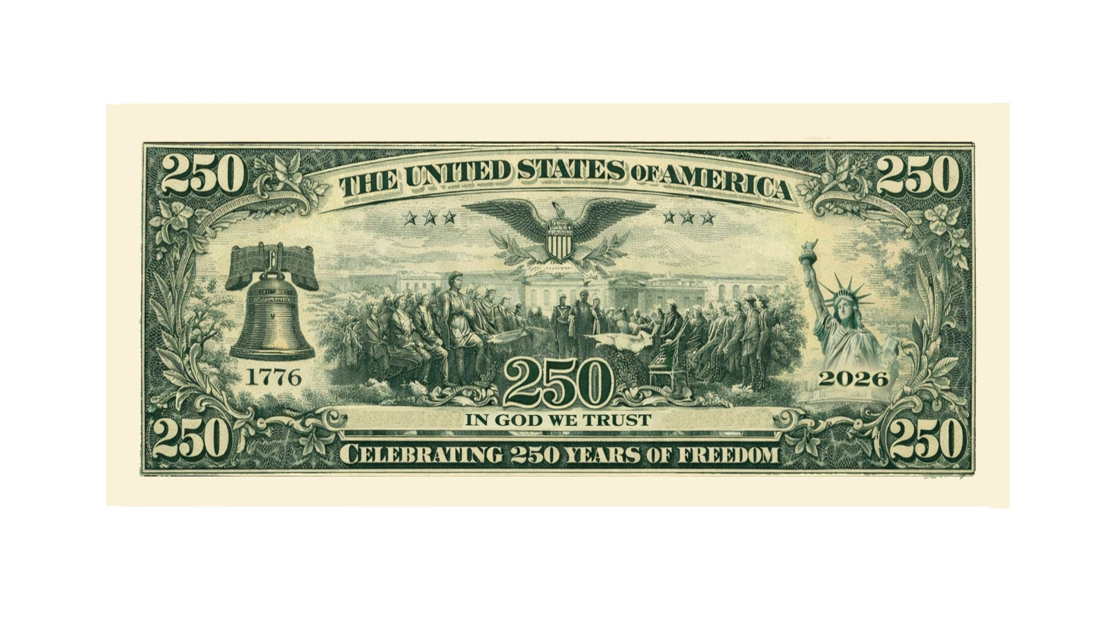 Pack of 50 Bills - U.S. Semiquincentennial 250th Anniversary Commemorative Bank