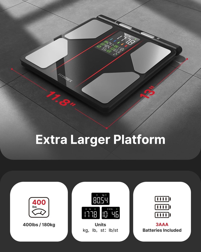 Smart Scale for Body Weight, Body Composition Analyzer with 8-Electrode Large...