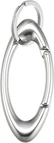 Oakley Essential Icon Carabiner Unisex Keychain FOS900696-206 3.6in Color SILVER