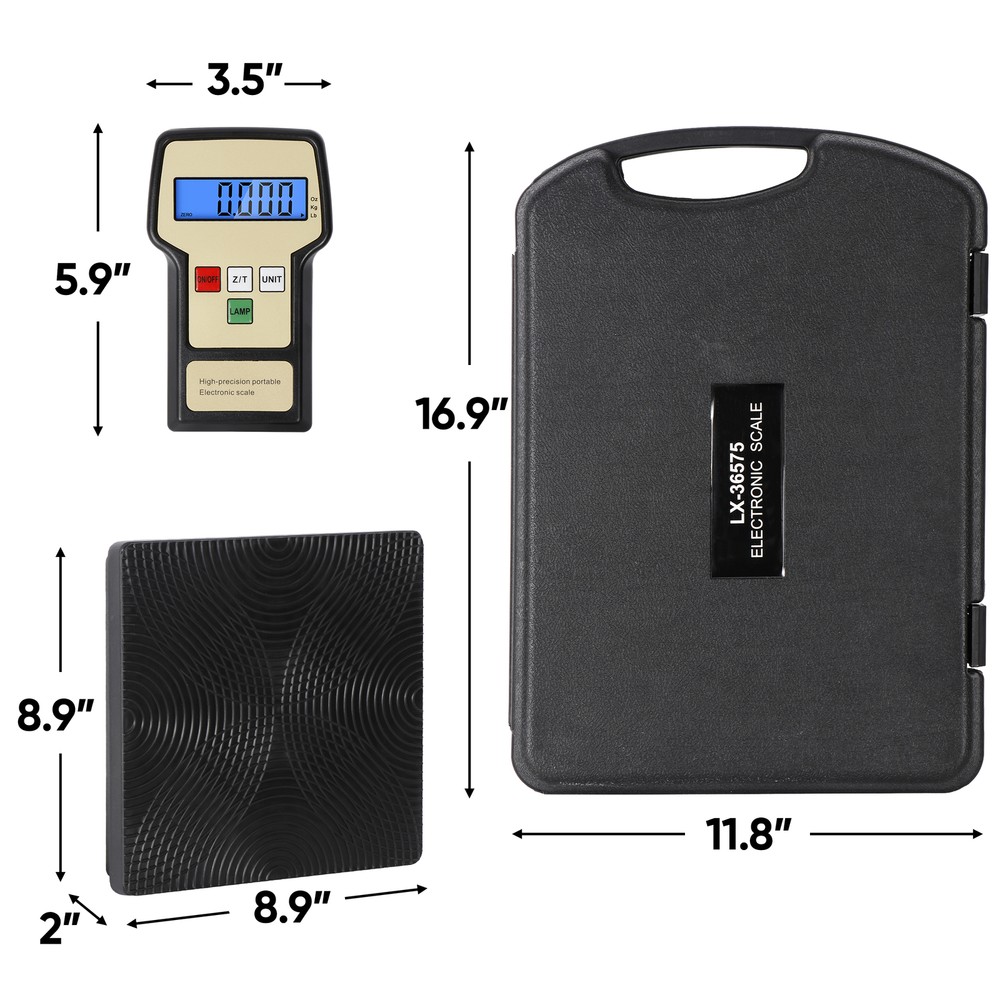 5 PCS Electronic Refrigerant Scale Charging Digital Weight Scale with Case HVAC