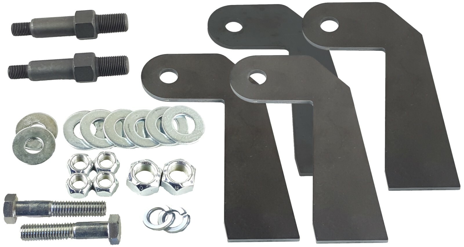 Universal Air Ride Front Shock Relocator Kit Weld on Mount Bracket Stud
