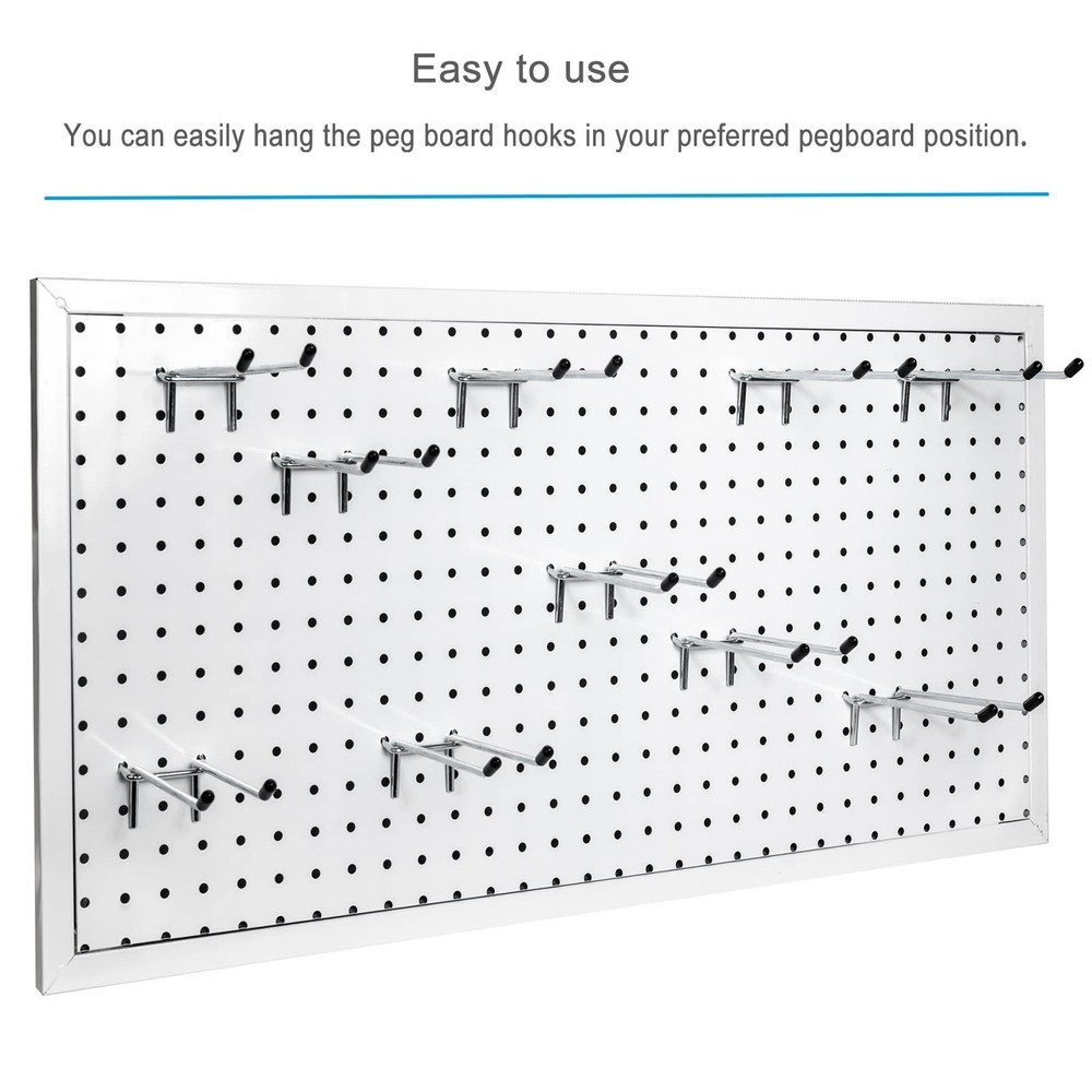 10 Pcs Pegboard Hooks, 6 Inch Peg Board Hooks, Pegboard Pegs Accessories with...