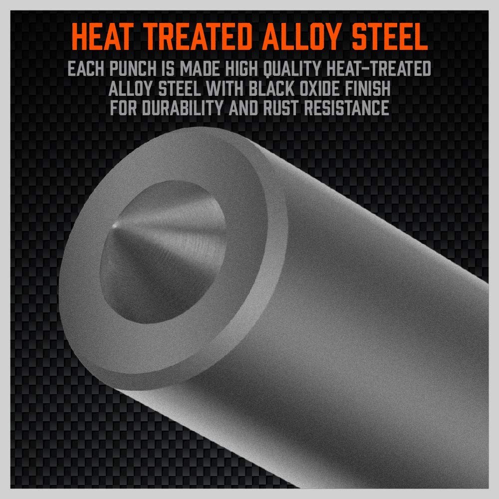 28-Piece Transfer Punch Set 3/32" to 1/2" Heat Treated Alloy Steel Index Stand