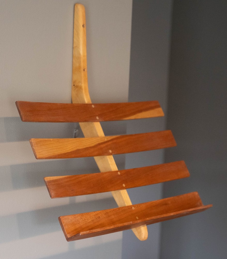 Cherry and maple Wall Mounted Music Stand