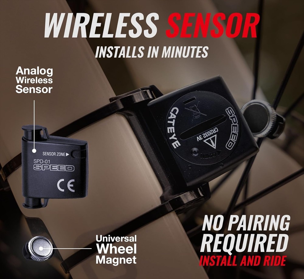 Padrone Wireless Bike Computer – Oversized Display