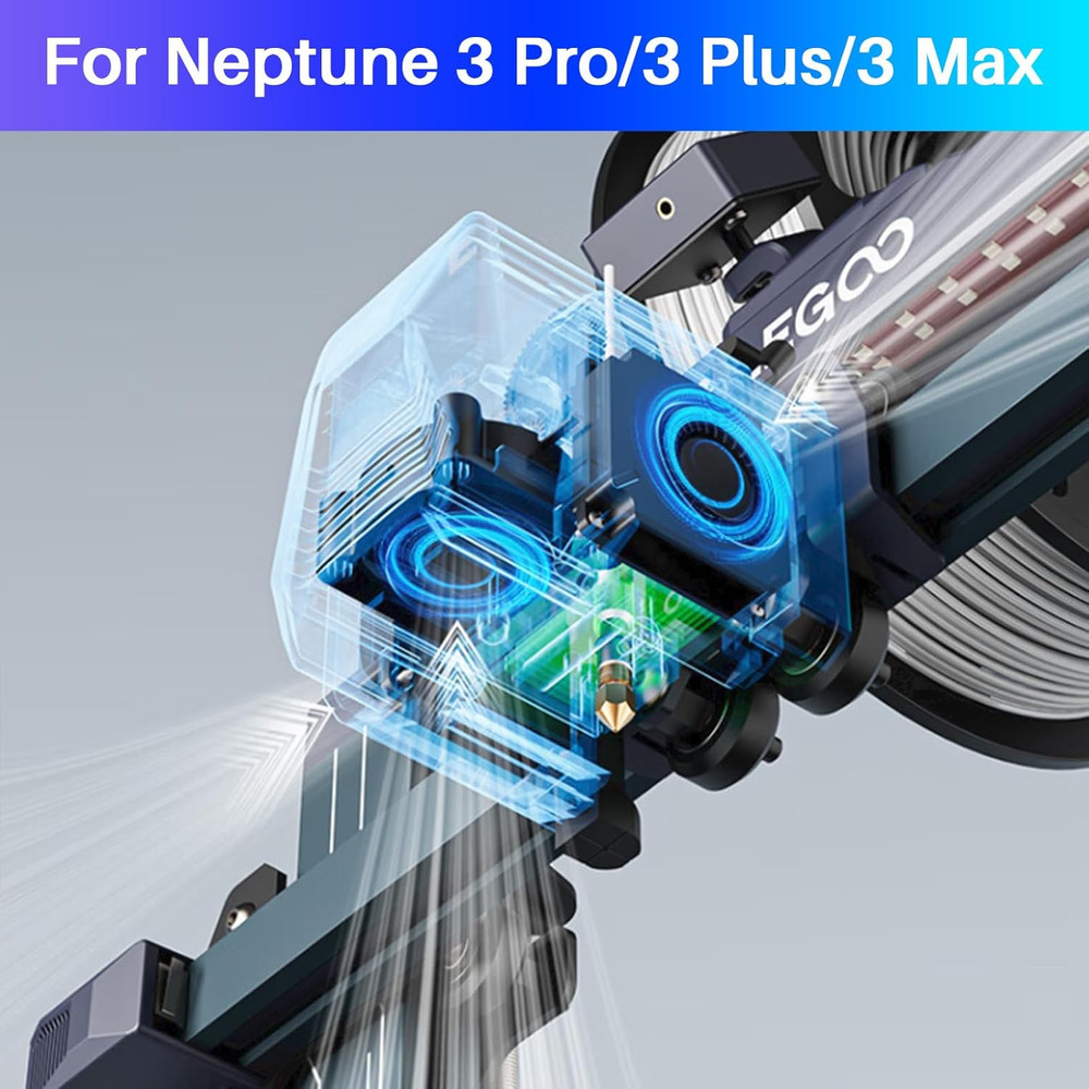 3D Printer Extruder for Neptune 3 Pro/3 Plus/3 Max 3D Printer, Fully Assemble Du