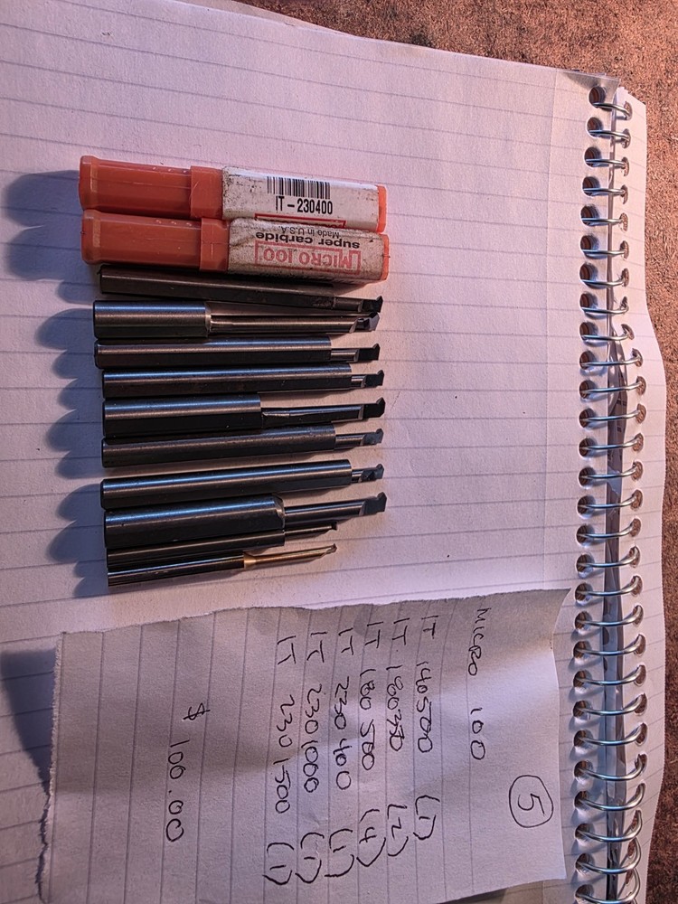 Micro 100 Solid Carbide Threading Tool Lot