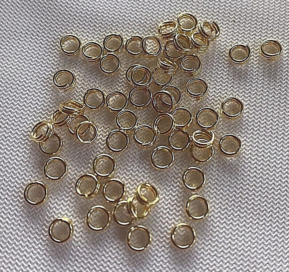 500 pieces ~ 4mm Gold Split Jump Rings