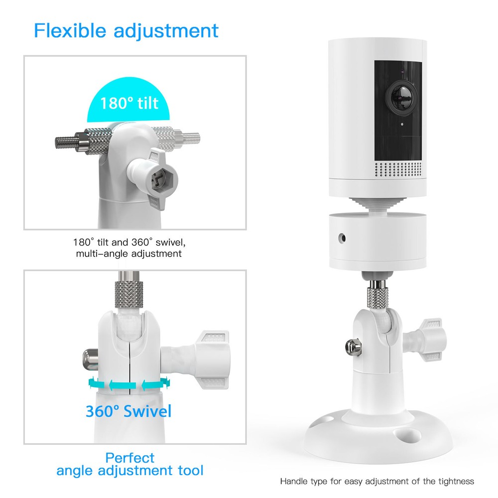 HOLACA 360° Adjustable Wall Mount for Ring Pan-Tilt Mount,Ring Stick Up Cam Pro