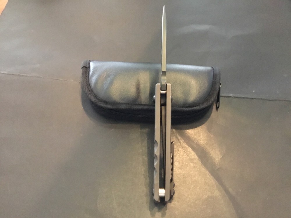 Custom Crusader Forge Titantium Flipper Folder Knife