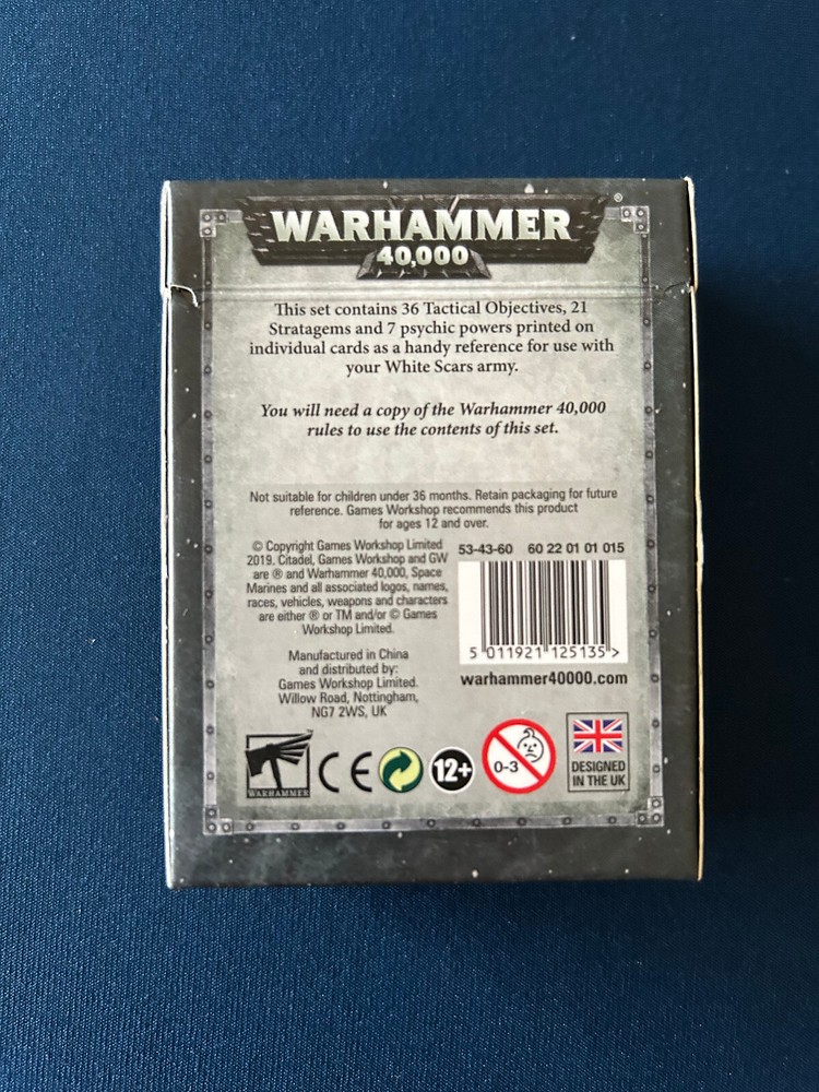 Warhammer 40K White Scars Data Cards Datacards Deck