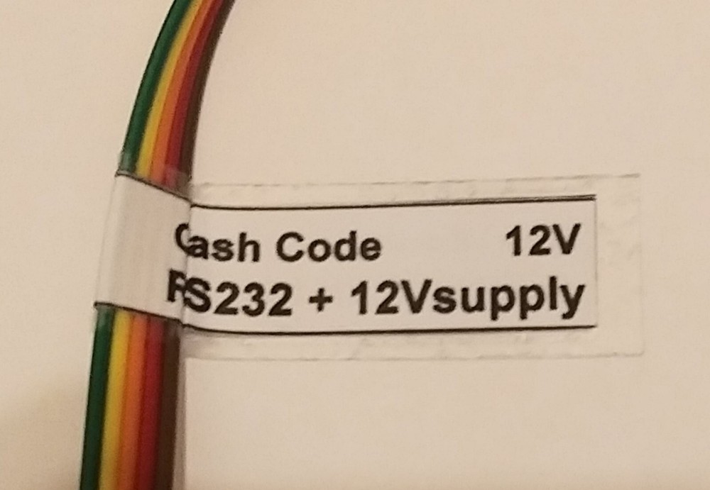 Cash Code MVU VU MSM SM Bill Acceptor Note Validator RS232 Cable Harness