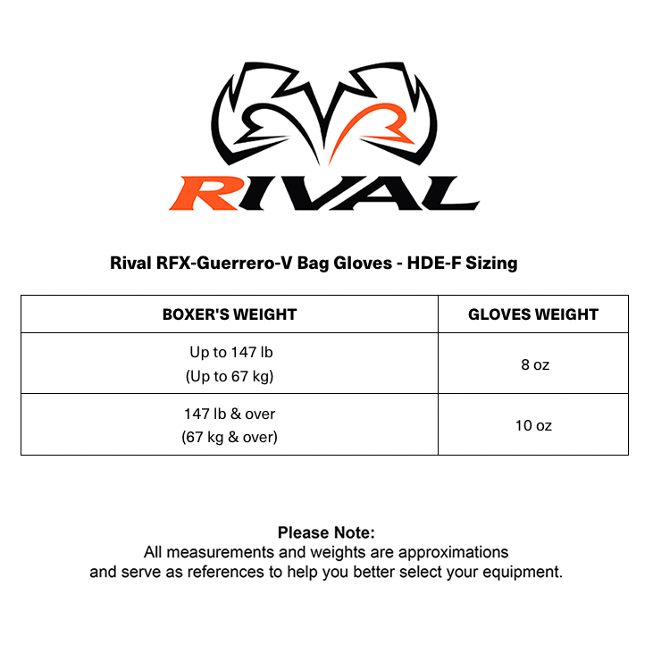 Rival Boxing RFX-Guerrero-V HDE-F Hook and Loop Bag Gloves