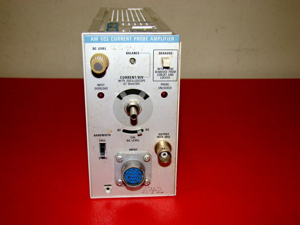 TEKTRONIX AM 503 AM503 AC-DC CURRENT PROBE AMPLIFIER PLUG IN