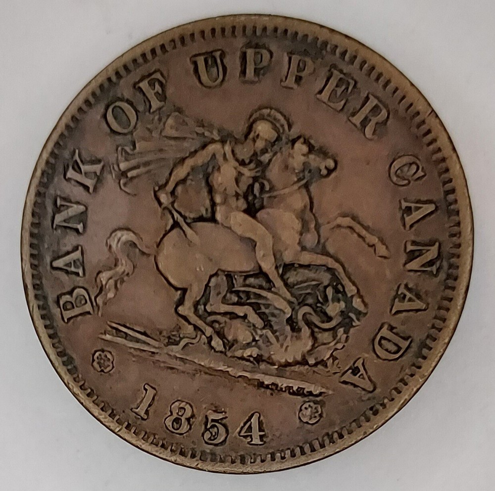 UPPER CANADA -  Penny Token - 1854 F