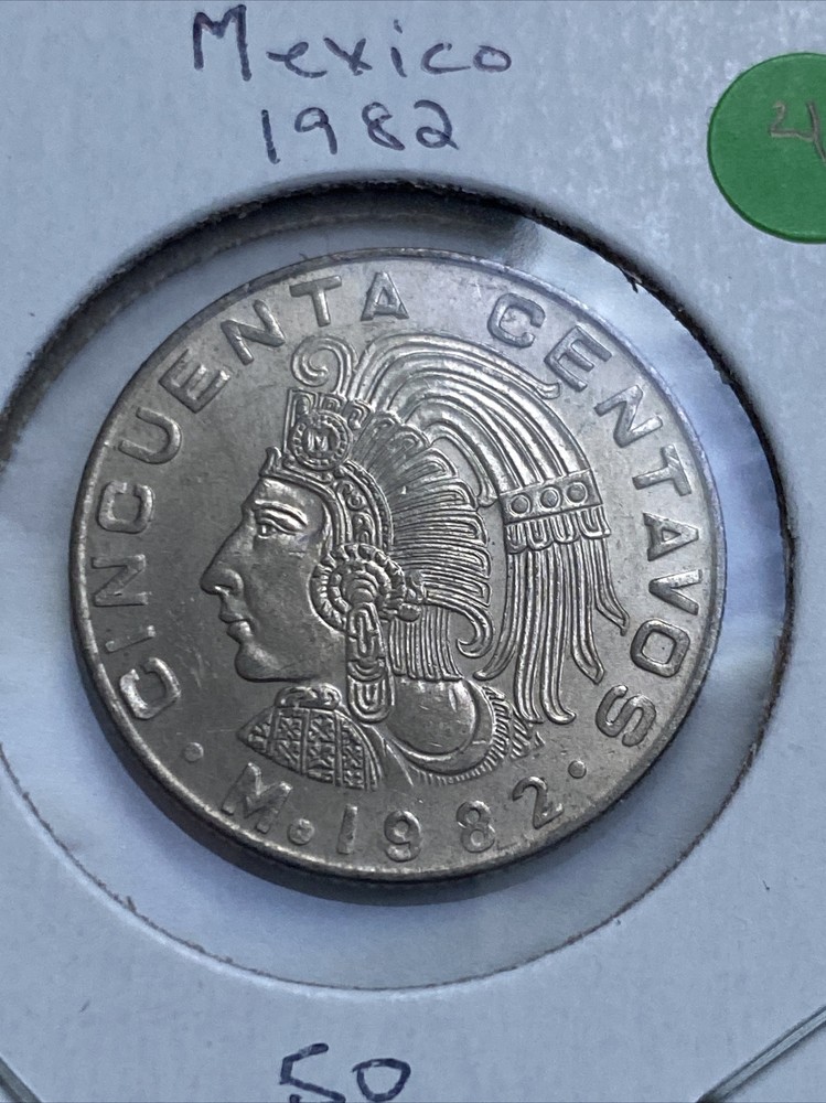 1982 Mexico 50 Cents Coin B13