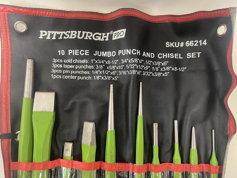 Pittsburgh Pro 10 Piece Jumbo Punch & Cold Chisel Set - 66214