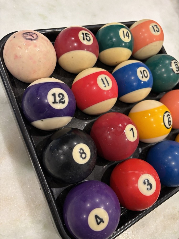 Vintage Pool Billiard Balls Set Need polished full set