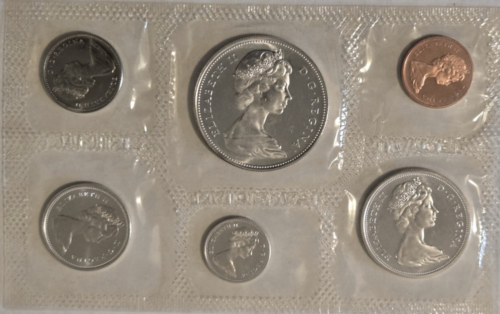 1966 Canada 6 Coin 80% Silver Uncirculated Proof-like Set in mint packaging