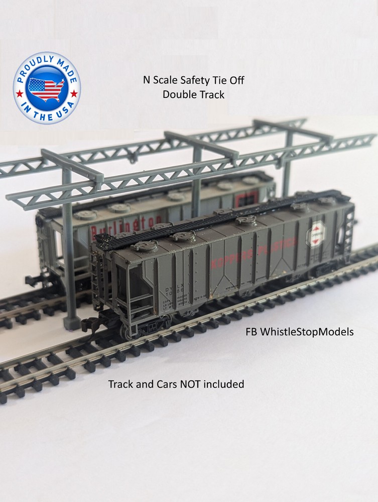 Z Scale Double Track Safety Tie Off Z1058